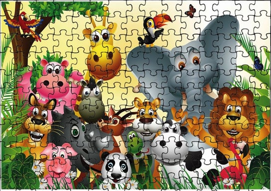 Puzzle Układanka 24 el : Zwierzęta Las + Woreczek Z Nadrukiem bez marki