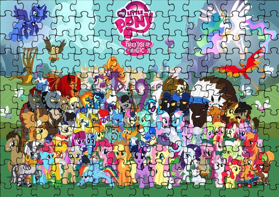 Puzzle Układanka 252 el : My Litlle Pony + Woreczek Z Nadrukiem bez marki