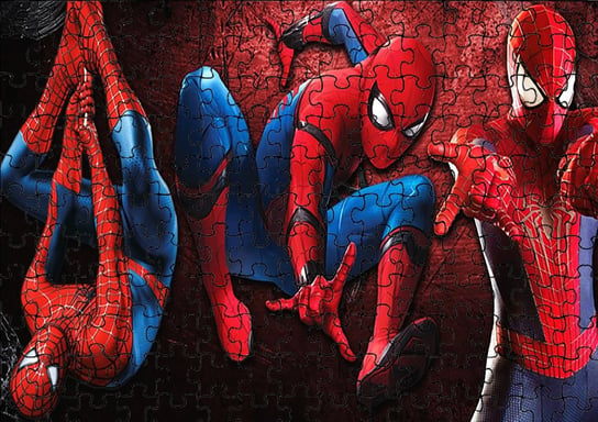 Puzzle Układanka 70 el : Avengers Spiderman + Woreczek Z Nadrukiem bez marki