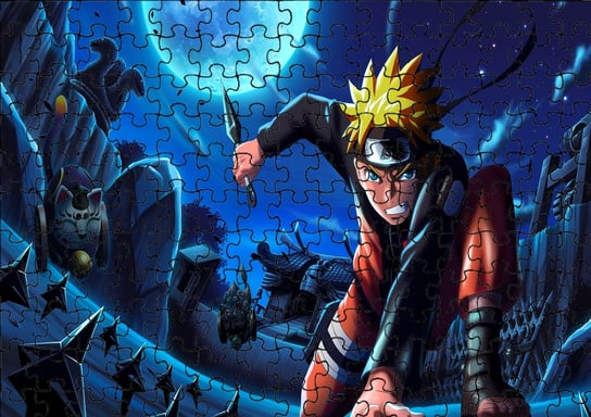 Puzzle Układanka 70 el : Naruto Anime + Woreczek Z Nadrukiem bez marki