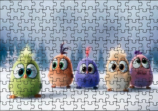 Puzzle Układanka 96 el : Angry Birds + Woreczek Z Nadrukiem bez marki