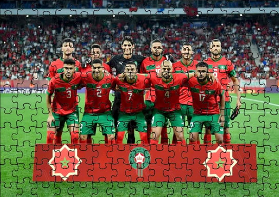 Puzzle Układanka 96 el : Maroko Qatar + Woreczek Z Nadrukiem bez marki