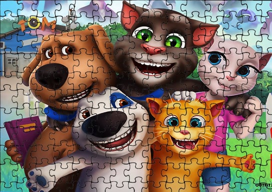 Puzzle Układanka 96 el : My Talking Tom + Woreczek Z Nadrukiem bez marki