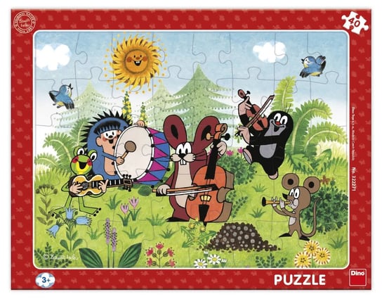 Puzzle układanka dla dzieci 3+ wysoka jakość 40 elementów oryginalne puzzle z Czech Krecik i przyjaciele Dino Toys