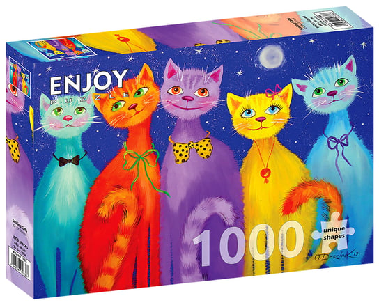 Puzzle, Uśmiechnięte koty, 1000 el. Enjoy