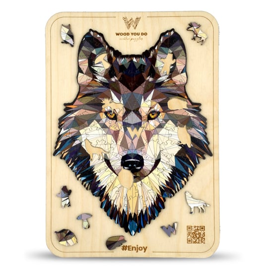 Puzzle Wilk | Above Average Wolf | 100 Elementów | A5 Wood You Do