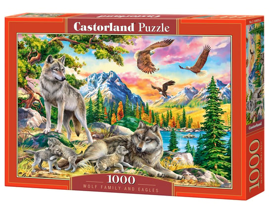 Puzzle Wolf Family and Eagles, 1000 el. Castorland