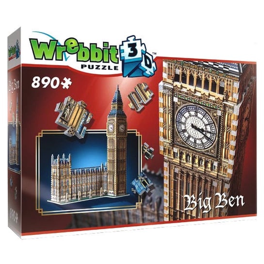 Puzzle, Wrebbit 3D, Big Ben, 890 el. Wrebbit