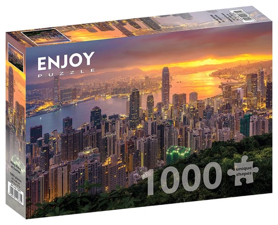 Puzzle, Wschód słońca w Hongkongu, Chiny, 1000 el. Enjoy