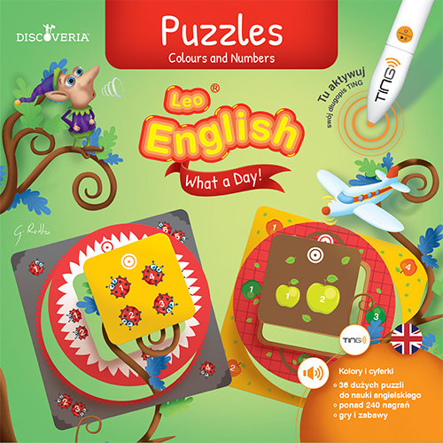 Puzzles. Colours and numbers. Ting. Leo English Caudle Anna