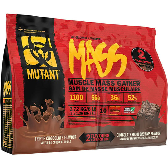 PVL Mutant Mass Dual Bag 2x1360g Triple Chocolate/Chocolate Fudge Brownie PVL