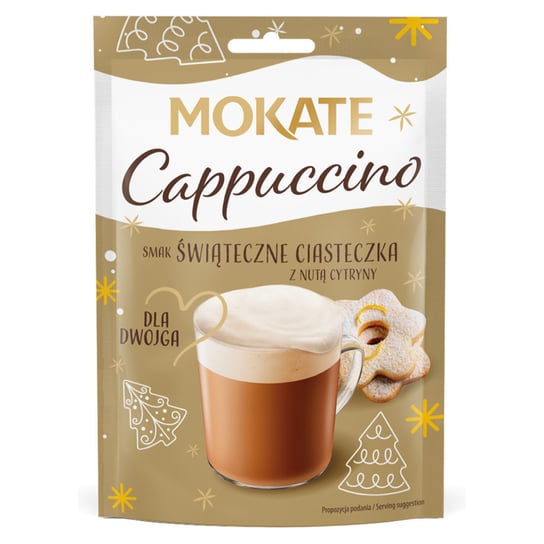 Pyszna Kawa Cappuccino Świąteczne Ciasteczka Puszysta Pianka 40g Mokate Mokate