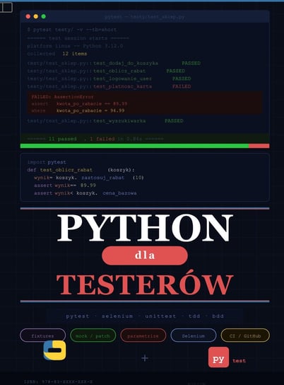 Python dla testerów - ebook PDF Błoński Bruno