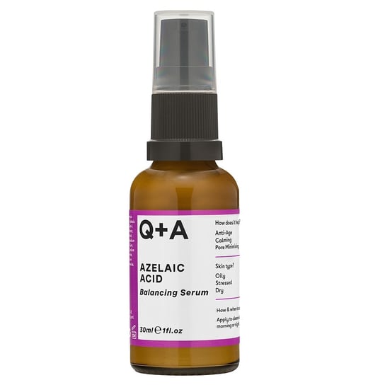 Q+a,  Azelaic Acid Facial Serum, Regulujące Serum Do Twarzy Z Kwasem Azelainowym, 30 Ml Q+A