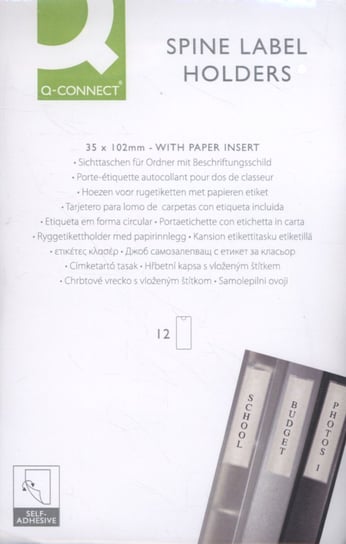 Q-Connect, kieszeń samoprzylepna na etykiety 35x102 mm, 10 sztuk Q-CONNECT