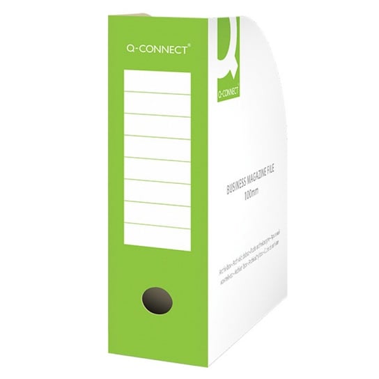Q-Connect, Pojemnik na dokumenty karton otwarte, A4/100 mm, Zielony Q-CONNECT