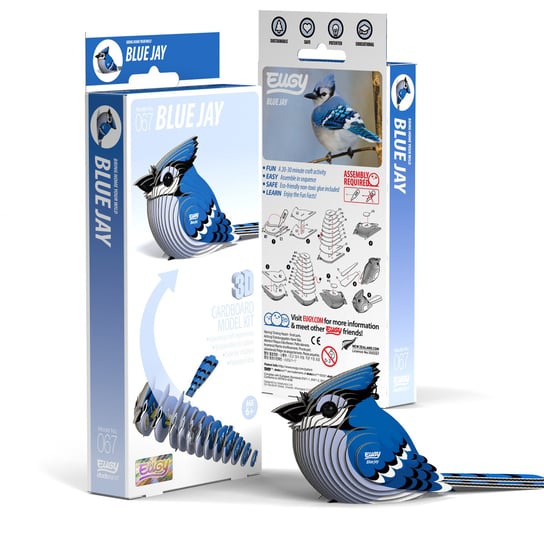 Qelements, Układanka 3D Ptak Modrosójka Eugy Eko Qelements