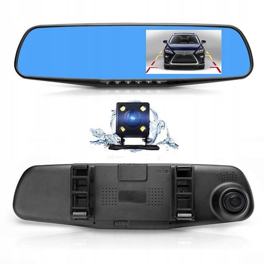 QIKtech Wideorejestrator kamera REJESTRATOR JAZDY 1080P w lusterku W01 z kamerą cofania 0.2kg Inna marka