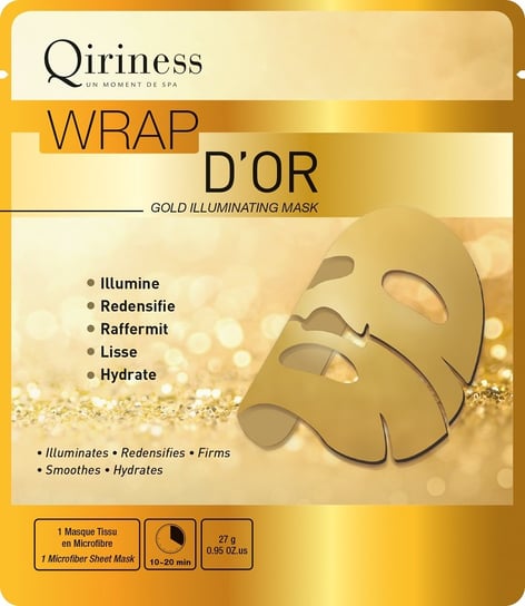 Qiriness, maska rozświetlająca z 24k złotem, 27 g Qiriness