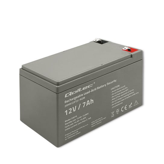 Qoltec Akumulator AGM 12V 7Ah max.105A Security Zamiennik/inny