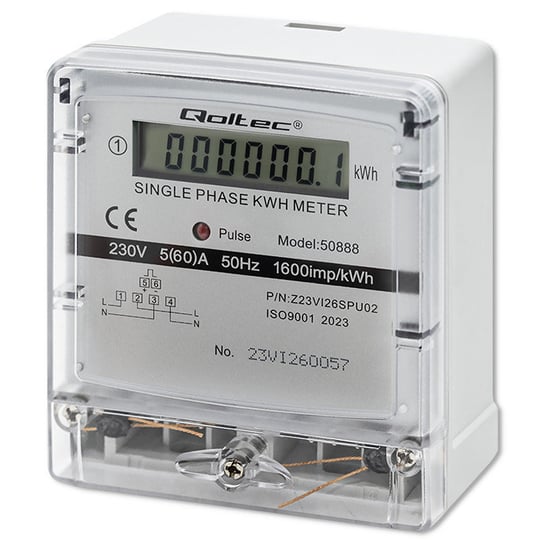Qoltec Elektroniczny Licznik Poboru Prądu | 230V | LCD Qoltec