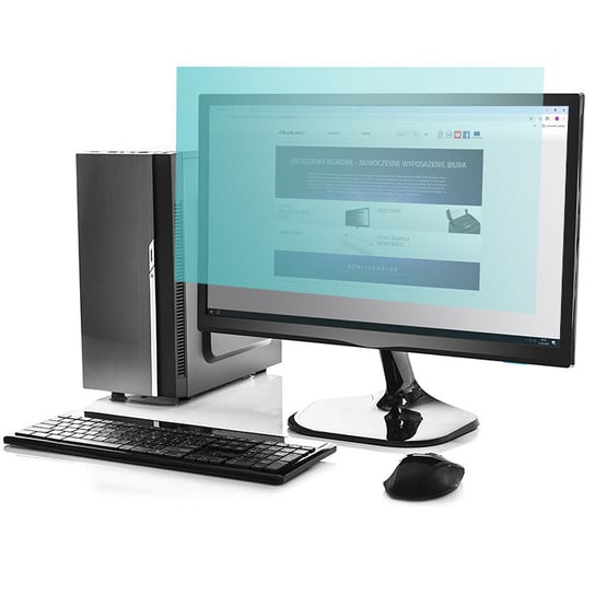 Qoltec Filtr światła niebieskiego 27" | 16:9 | Ochrona wzroku | Anti Glare | Matowy | na monitor Qoltec