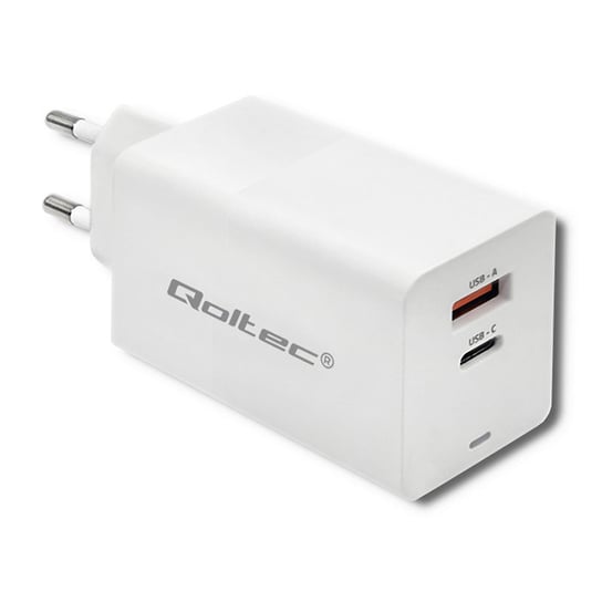 QOLTEC ŁADOWARKA GAN FAST 65W | 5-20V | 2.25-3.25A | USB | USB TYP C PD Qoltec