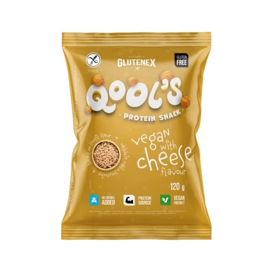 Qool`s snacki proteinowe - wegańskie o smaku sera 120g Glutenex GLUTENEX