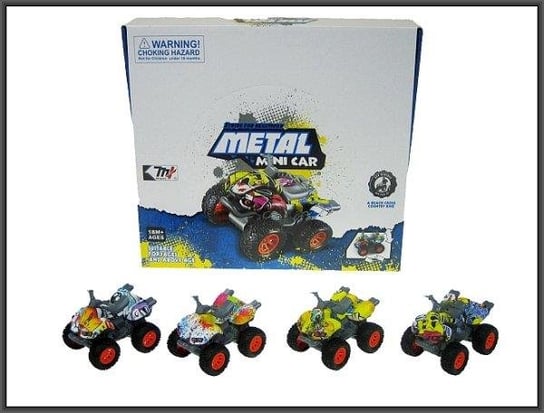 Quad kolorowy 10cm metalowy p12 mix kolorów 0783-135 cena za 1 szt. Hipo