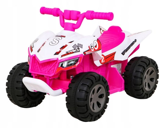 Quad na Akumulator dla Dzieci Silnik 25W Dźwięki Różowy Bemi