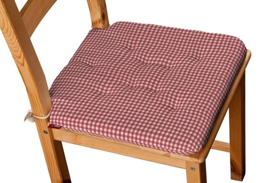 Quadro Siedzisko Olek na krzesło, czerwono biała krateczka (0,5x0,5cm), 42x41x3,5 cm Dekoria