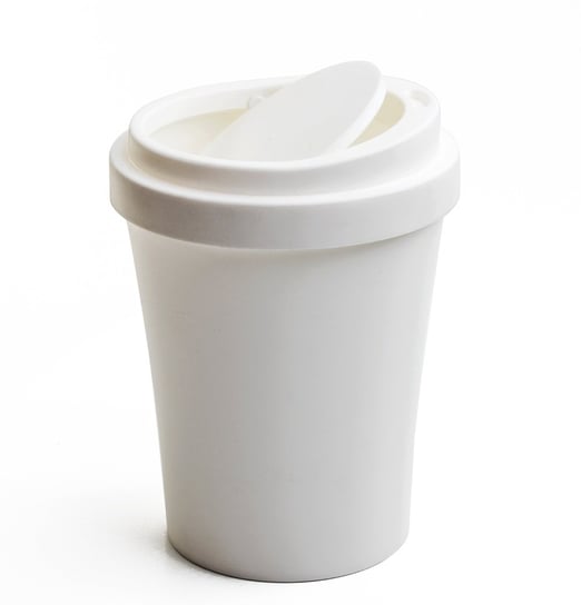 Qualy, Kosz na śmieci Mini Coffee 3700ml biały 10200-WH Qualy