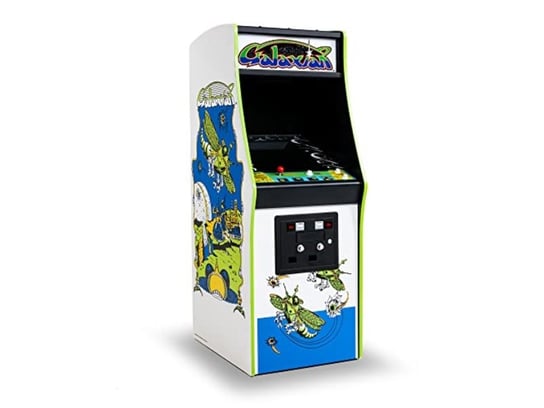 Quarter Arcades Oficjalna mini szafka zręcznościowa Galaxian wielkości 1/4 firmy Numskull – grywalna replikat automatu do gier w stylu retro – konsola Micro Retro The Game Bakers