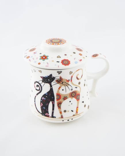 Queen Isabell - kubek porcelanowy z zaparzaczem Cats in LOVE I 300 ml QUEEN ISABELL
