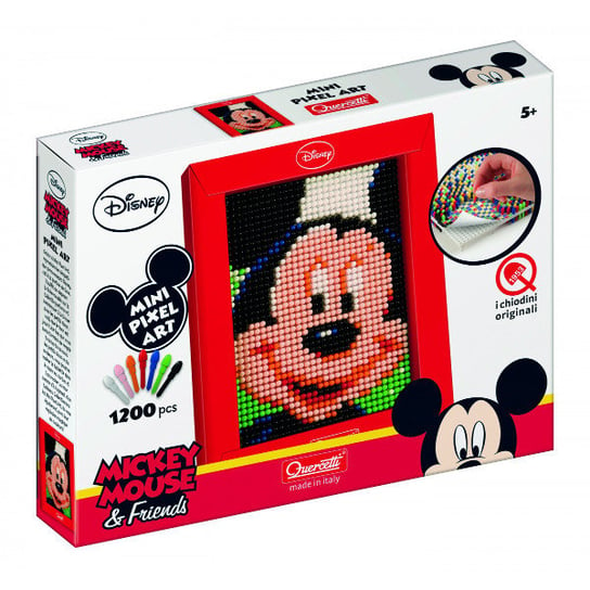 Quercetti, Myszka Miki i Przyjaciele, mozaika mini Pixel art. Mickey Quercetti
