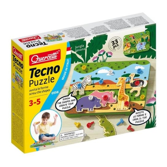 Quercetti, PROMO Puzzle Zestaw konstrukcyjny Tecno Jungle Savana Quercetti