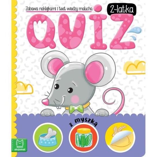 Quiz 2-latka z myszką. Zabawa naklejkami i test wiedzy malucha Aksjomat