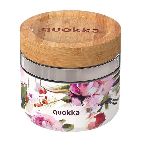 Quokka Deli Food Jar - Pojemnik Szklany Na Żywność / Lunchbox 820 Ml (Dark Flowers) Inna marka