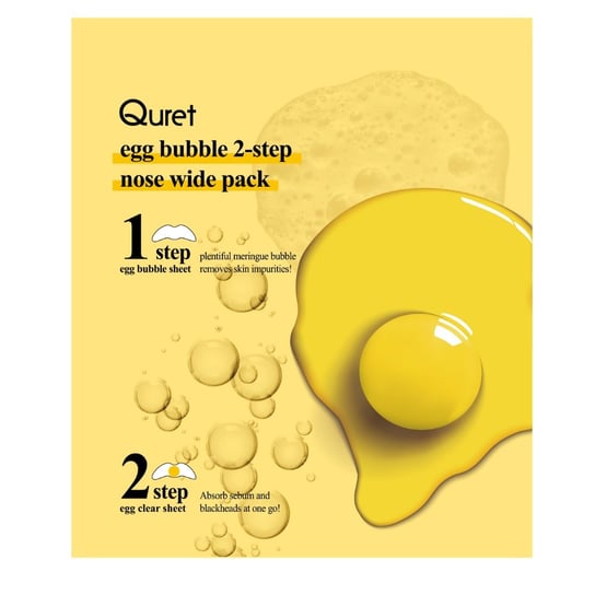 Quret, Egg Bubble 2-Step Nose Wide Pack dwuetapowe paski oczyszczające na nos 2szt. Quret