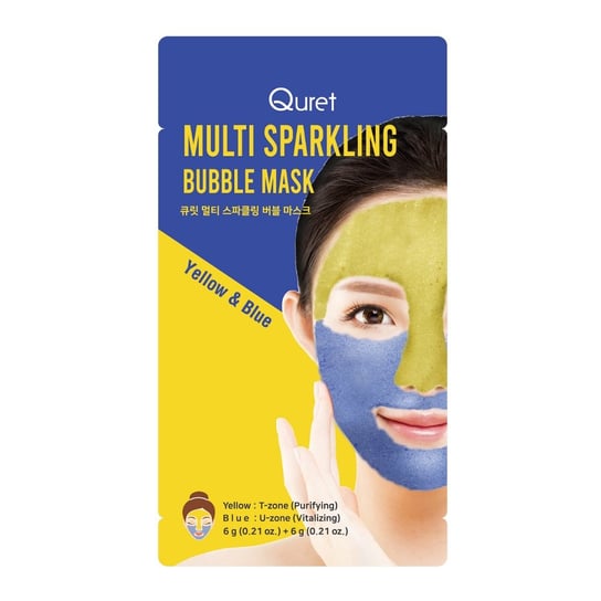Quret, Multi Sparkling Bubble Mask, maska do twarzy oczyszczająca bąbelkowa, 12 g Quret