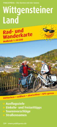 Rad- und Wanderkarte Wittgensteiner Land 1 : 50 000 Publicpress, Publicpress Publikationsgesellschaft Mbh