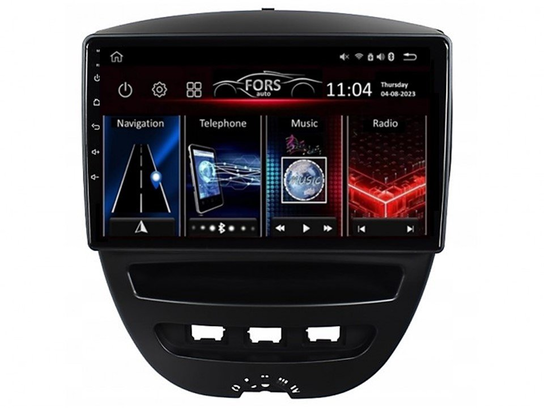 Cache Radio Tomzz Pour Toyota Aygo (2005-2014) - Noir - Avec Adaptateur ISO - Pour Autoradio 1DIN