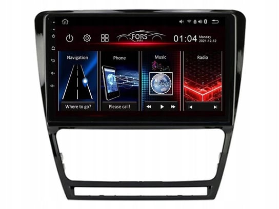 Radio Android M100 Skoda OctaviaA5 black 2004-2014 FORS.AUTO