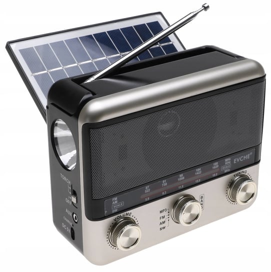 Radio Głośnik Latarka Bluetooth Mp3 Usb Solar 3875 Inny producent