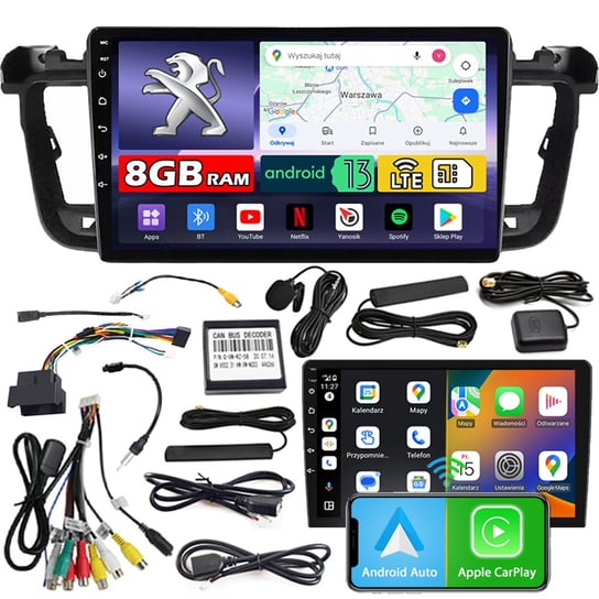 Radio nawigacja android peugeot 508 2010-2018 8gb lte 9' NCS