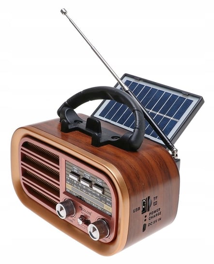 Radio Przenośne Retro Solar Bluetooth Mp3 Usb 11714 Inna marka