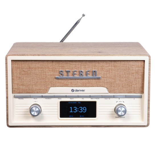 Radio retro Denver MDA-525DW z radiem FM DAB+ light wood Denver