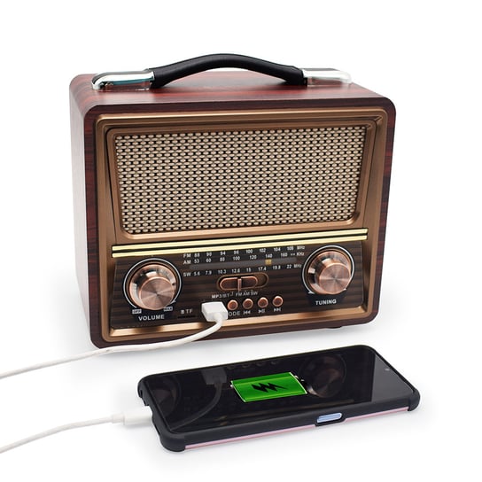Radio Retro - Retropolis Seattle - USB/Bluetooth - Powerbank 1200mAh Inna marka