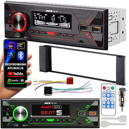Radio samochodowe 1DIN NCS RS-107 Seat Lean 1 I Toledo 2 II Bluetooth USB / Audi A3 8L Audi A6 C5 NCS