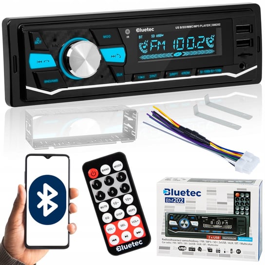 Radio Samochodowe Bluetec Multicolor Bluetooth Usb Blow